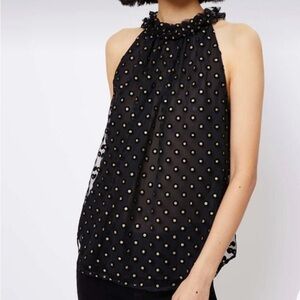 𝅺loft Clip Dot Halter Top NWOT Size Small